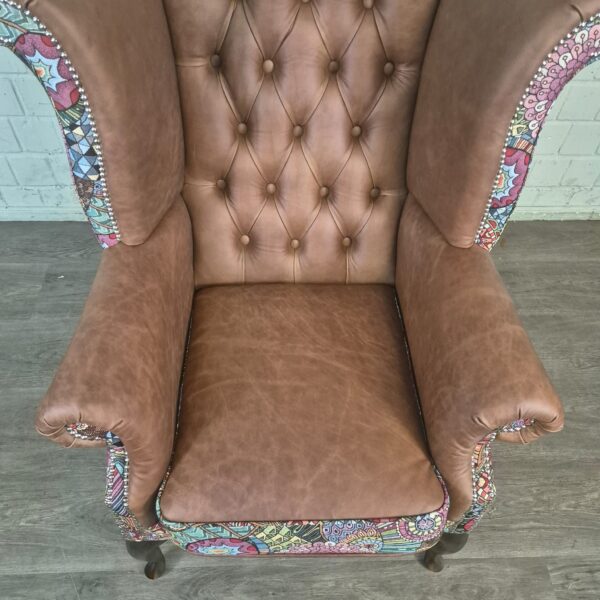 Chesterfield Oorfauteuil Leder - Afbeelding 6