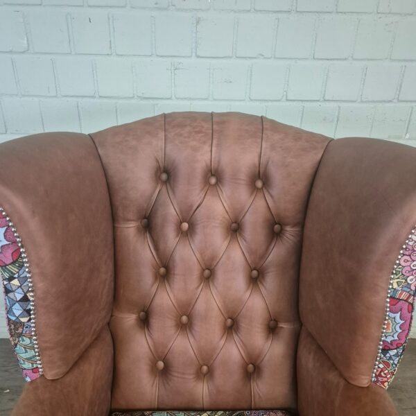 Chesterfield Oorfauteuil Leder - Afbeelding 4