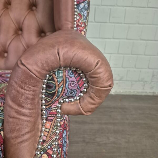 Chesterfield Oorfauteuil Leder - Afbeelding 8