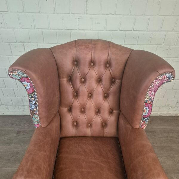 Chesterfield Oorfauteuil Leder - Afbeelding 3
