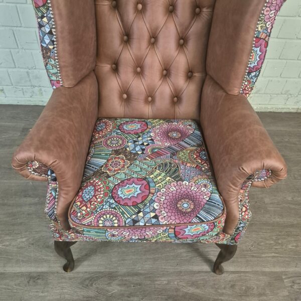 Chesterfield Oorfauteuil Leder - Afbeelding 7
