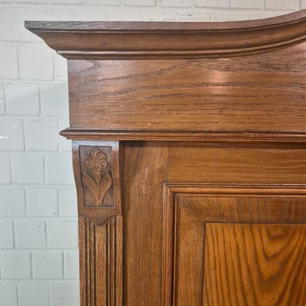 Kast Kledingkast Gründerzeit 1880 Eiken - Afbeelding 4