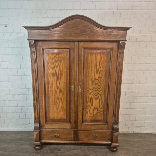 Kast Kledingkast Gründerzeit 1880 Eiken - Afbeelding 2