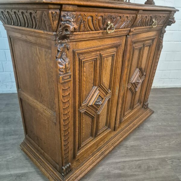 Buffetkast Kast Gründerzeit 1880 Eiken - Afbeelding 6