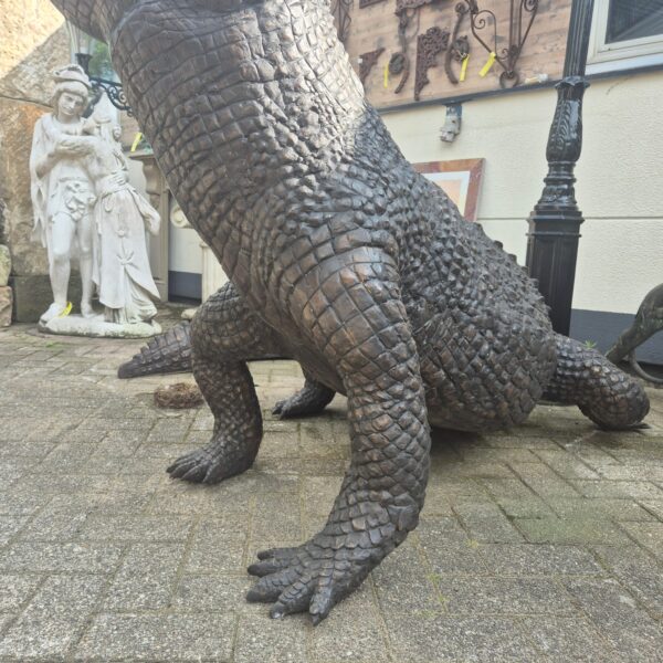 Beeld Tuinbeeld Krokodil Brons 2,10 m - Afbeelding 12