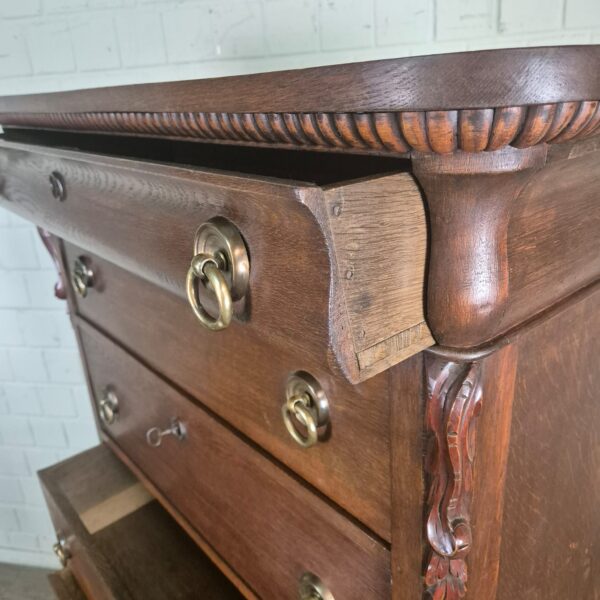 Secretaire Biedermeier 1830 Eiken - Afbeelding 12