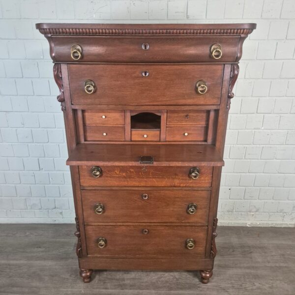 Secretaire Biedermeier 1830 Eiken - Afbeelding 6