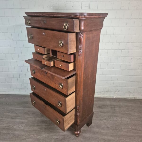 Secretaire Biedermeier 1830 Eiken - Afbeelding 11