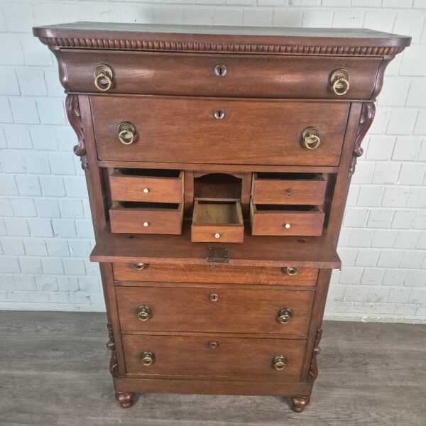 Secretaire Biedermeier 1830 Eiken - Afbeelding 8