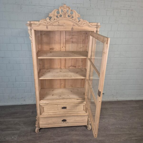 Vitrine Servieskast Louis Philippe 1860 Grenen - Afbeelding 10