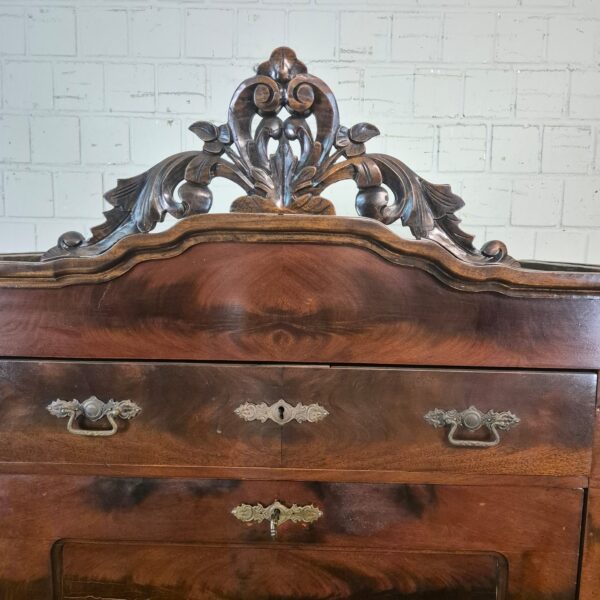 Secretaire Louis Philippe 1860 Mahonie - Afbeelding 5