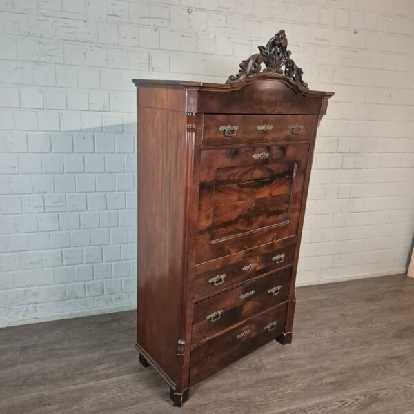Secretaire Louis Philippe 1860 Mahonie