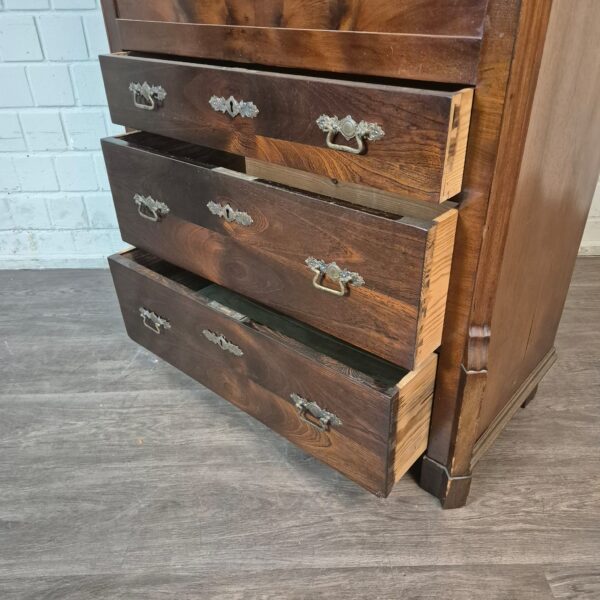 Secretaire Louis Philippe 1860 Mahonie - Afbeelding 12