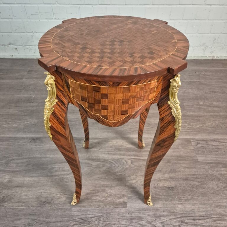 Tafeltje Noten Neobarok Ø 0,50 m - Afbeelding 3