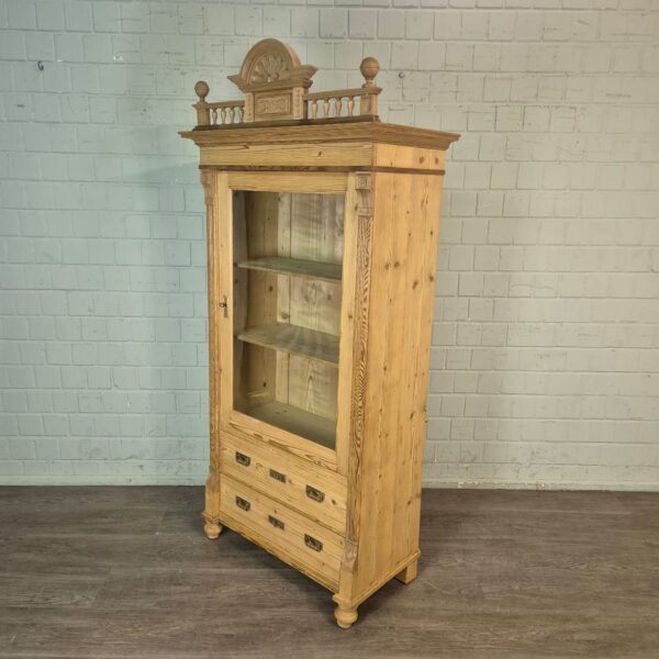 Vitrine Servieskast Jugendstil 1900 Grenen - Afbeelding 3