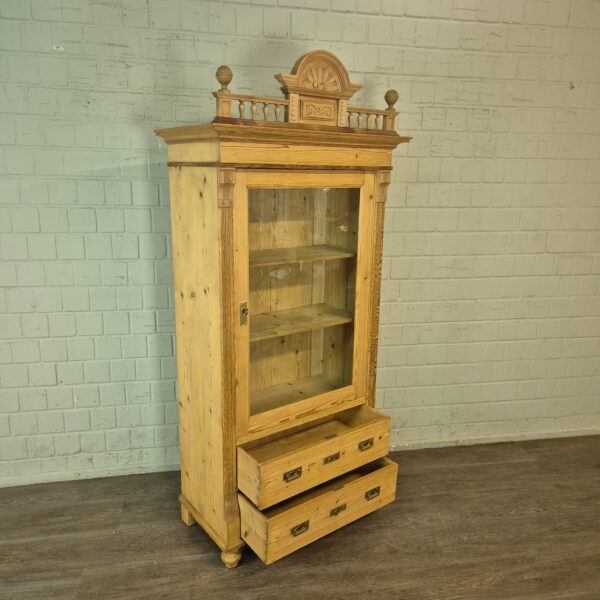 Vitrine Servieskast Jugendstil 1900 Grenen - Afbeelding 13