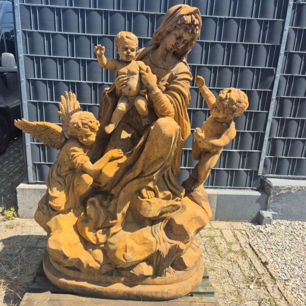 Beeld Tuinbeeld Madonna met Kind Steen 1,75 m - Afbeelding 3