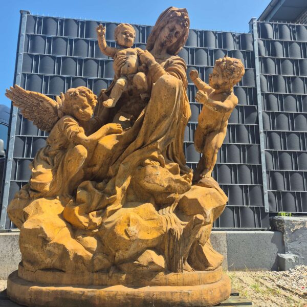 Beeld Tuinbeeld Madonna met Kind Steen 1,75 m - Afbeelding 2