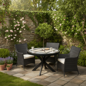 Tuintafel Marmeren Blad Ø 1,20 m