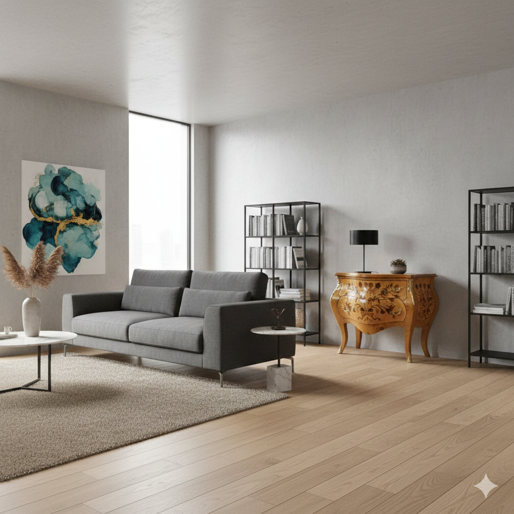 Commode Barokstijl Berken 1,46 m - Afbeelding 2