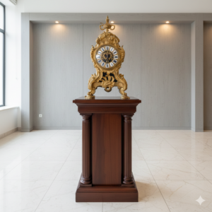 Tafelklok Schouwklok Neobarok 1880 Messing