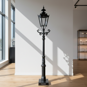 Lantaarn Tuinlamp Aluminium Zwart 2,40 m