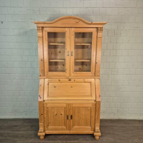 Secretaire Vitrine 1,00 m Grenen - Afbeelding 2