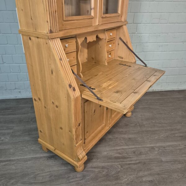Secretaire Vitrine 1,00 m Grenen - Afbeelding 9