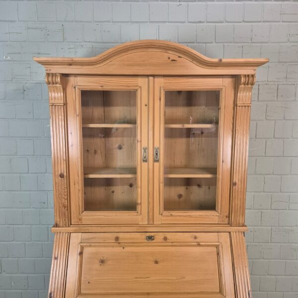 Secretaire Vitrine 1,00 m Grenen - Afbeelding 4
