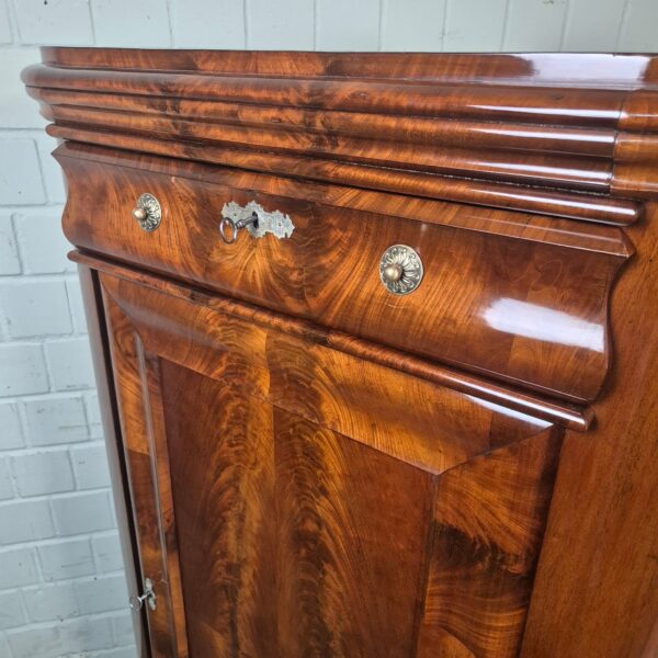 Hoekkast Biedermeier 1840 Mahonie - Afbeelding 6