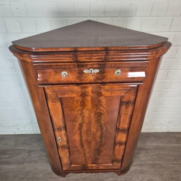 Hoekkast Biedermeier 1840 Mahonie - Afbeelding 3