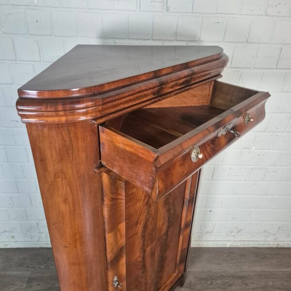 Hoekkast Biedermeier 1840 Mahonie - Afbeelding 12