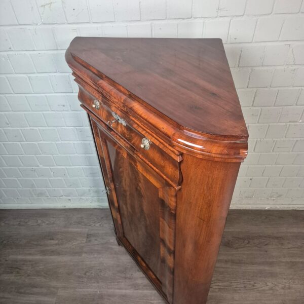 Hoekkast Biedermeier 1840 Mahonie - Afbeelding 5