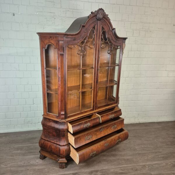Vitrine Kast Neobarok Noten 1,45 m - Afbeelding 10