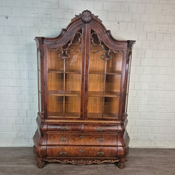 Vitrine Kast Neobarok Noten 1,45 m - Afbeelding 2