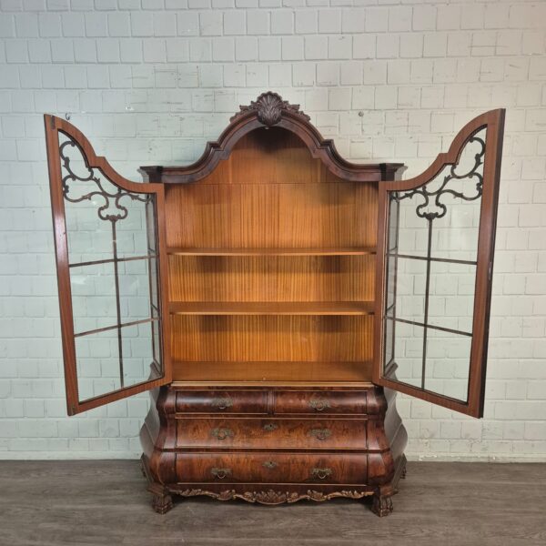 Vitrine Kast Neobarok Noten 1,45 m - Afbeelding 8
