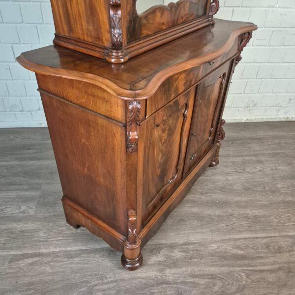 Vitrine Bonheur Biedermeier 1850 Mahonie - Afbeelding 5