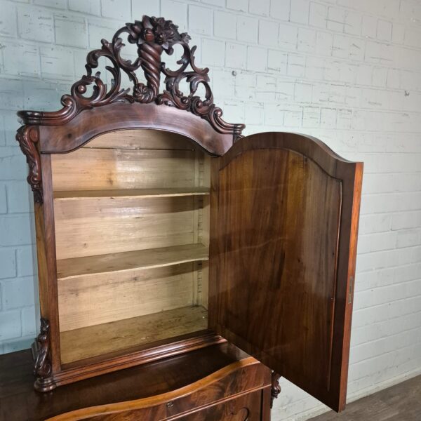 Vitrine Bonheur Biedermeier 1850 Mahonie - Afbeelding 11