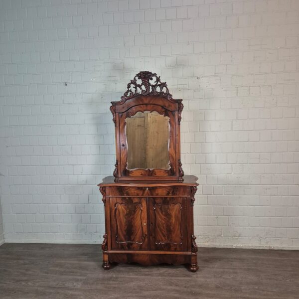 Vitrine Bonheur Biedermeier 1850 Mahonie - Afbeelding 2