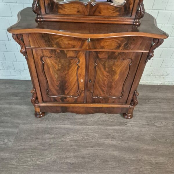 Vitrine Bonheur Biedermeier 1850 Mahonie - Afbeelding 6