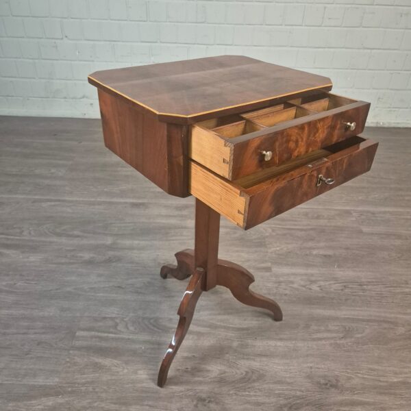Naaitafeltje Biedermeier 1830 Mahonie - Afbeelding 6