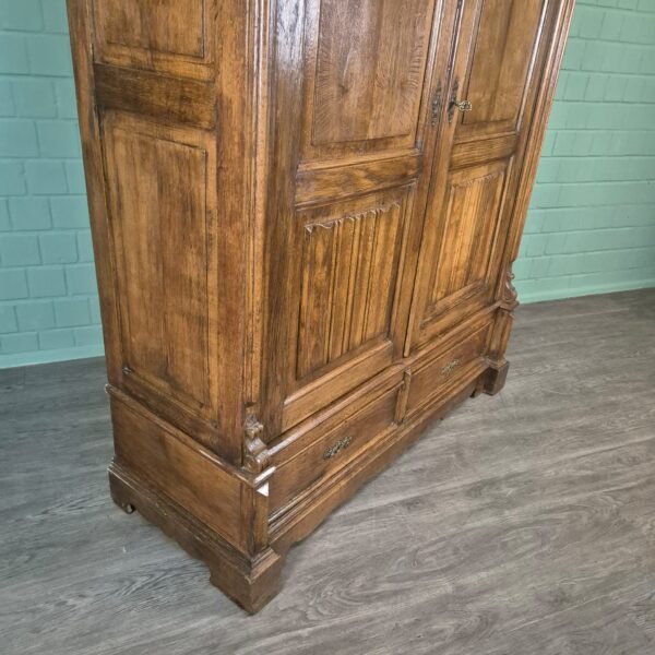Kast Kledingkast Gründerzeit 1880 Eiken - Afbeelding 5