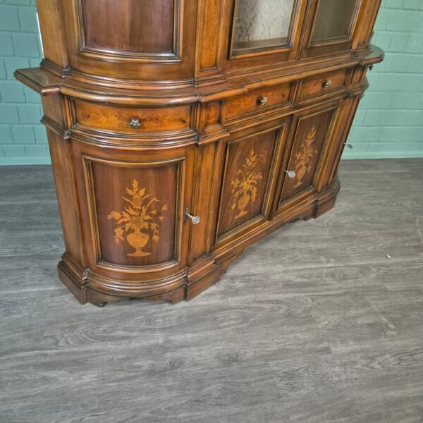 Vitrine Kast Neobarok Noten1,85 m - Afbeelding 6