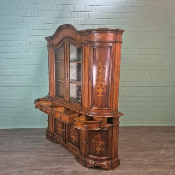 Vitrine Kast Neobarok Noten1,85 m - Afbeelding 23