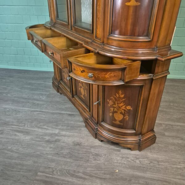 Vitrine Kast Neobarok Noten1,85 m - Afbeelding 24