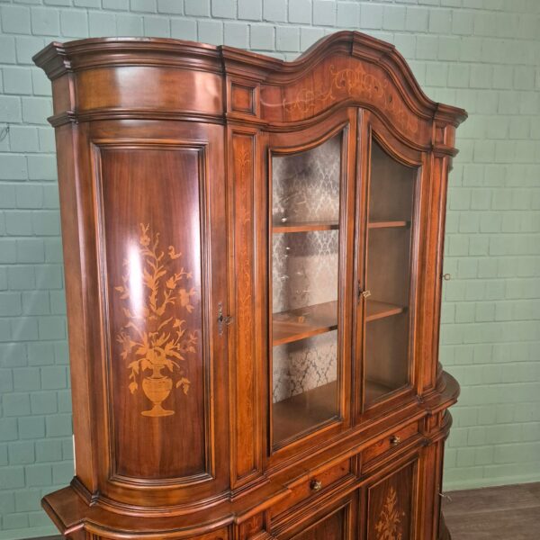 Vitrine Kast Neobarok Noten1,85 m - Afbeelding 3