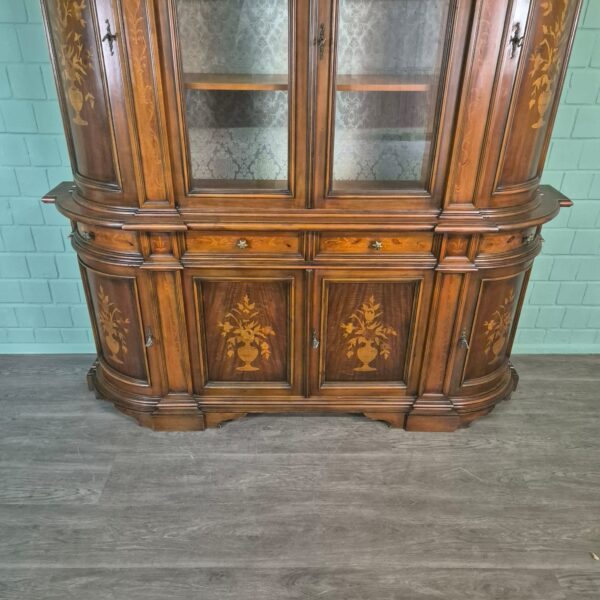 Vitrine Kast Neobarok Noten1,85 m - Afbeelding 7