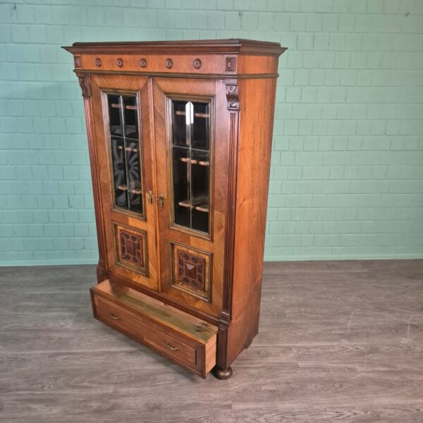 Vitrine Servieskast Jugendstil 1900 Noten - Afbeelding 14