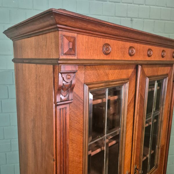 Vitrine Servieskast Jugendstil 1900 Noten - Afbeelding 4