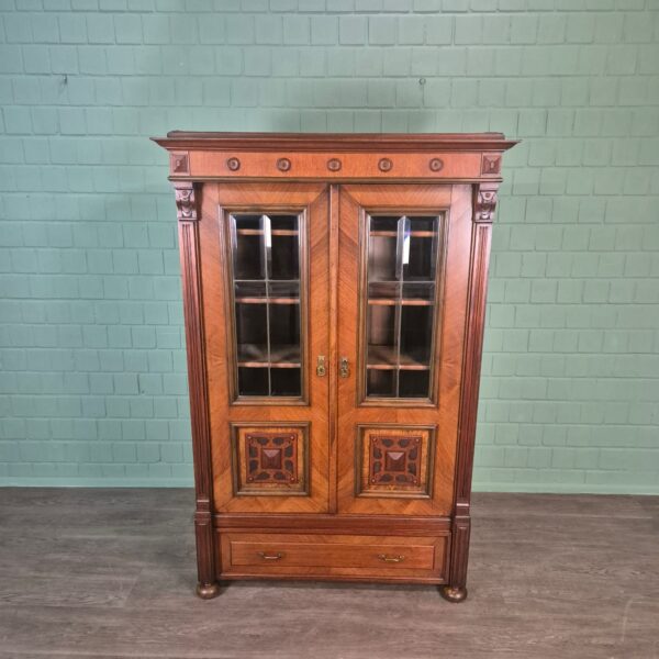 Vitrine Servieskast Jugendstil 1900 Noten - Afbeelding 2